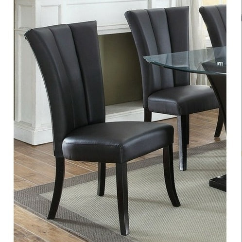 Load image into Gallery viewer, Fine Black Leather Chairs. Set Of 2pc Chairs Dining
