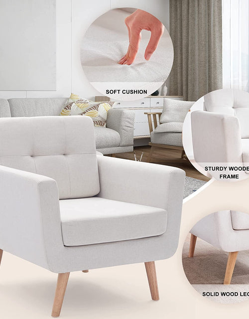 Load image into Gallery viewer, Designer Accent Chair Tufted Upholstery
