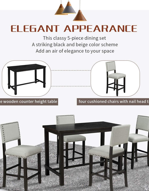 Load image into Gallery viewer, 5-Piece Table With Chairs
