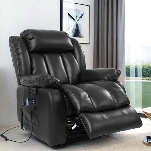 Load image into Gallery viewer, &quot;Black Beauty&quot; Luxury Leather Recliner Best Of The Class 2025!
