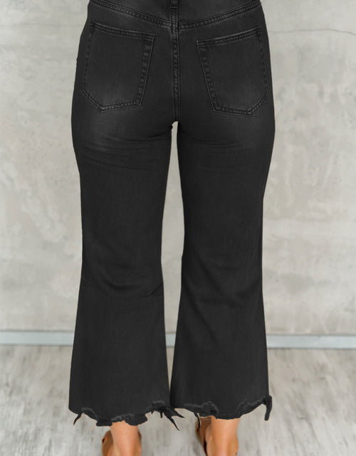 Load image into Gallery viewer, Arcadia Imported Distressed Cropped Flare Jeans
