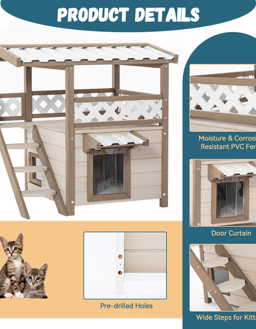 Load image into Gallery viewer, Feral Cat House Outdoor Indoor Kitty Houses
