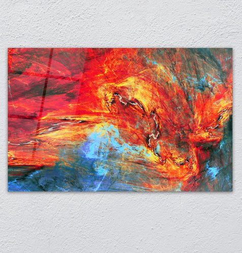 Large Abstract Glass Wall Art