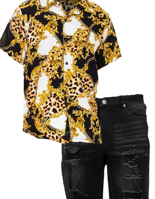 Load image into Gallery viewer, Arcadia Miami Cuban Shirt and Denim Shorts
