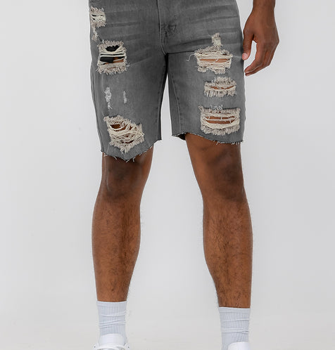 Designer Men's Distressed Denim Shorts
