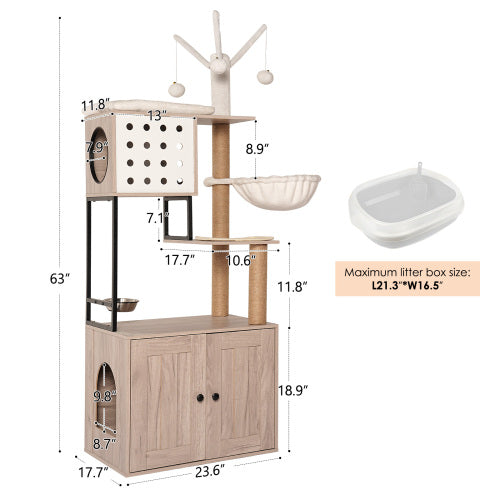 Load image into Gallery viewer, Cat Tree Tower for Indoor Cat
