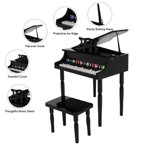 Load image into Gallery viewer, Liberace Style Children's Wooden Piano with Music Stand
