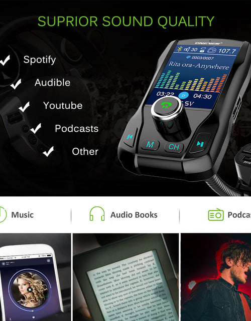 Load image into Gallery viewer, Bluetooth FM Transmitter for Car Bluetooth V3.0

