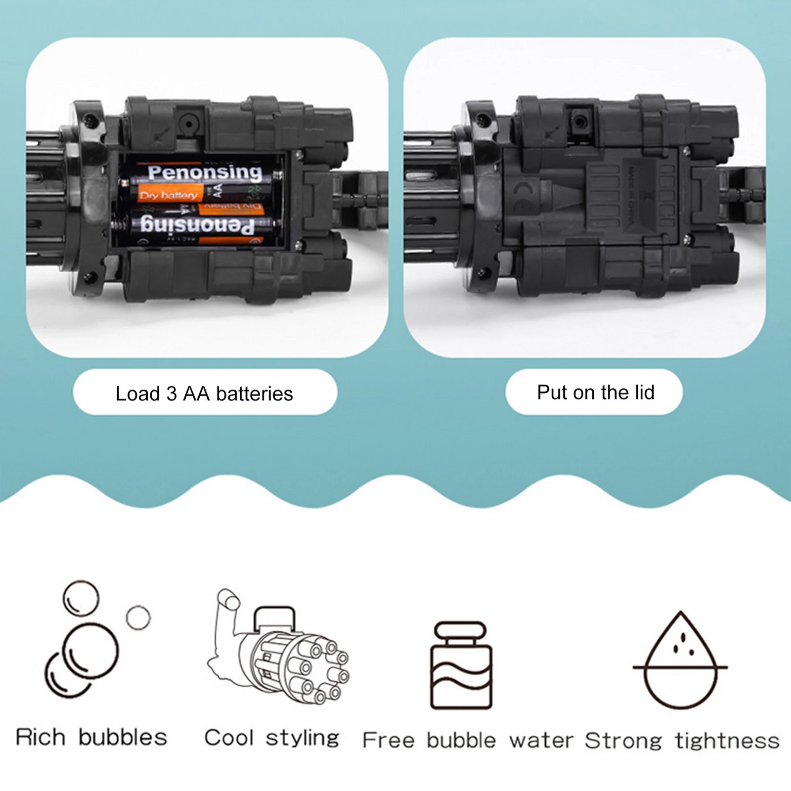 Water Bubble Machine Gun Toys