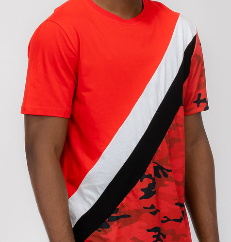 Arcadia Camo Color Block and Denim Short Set