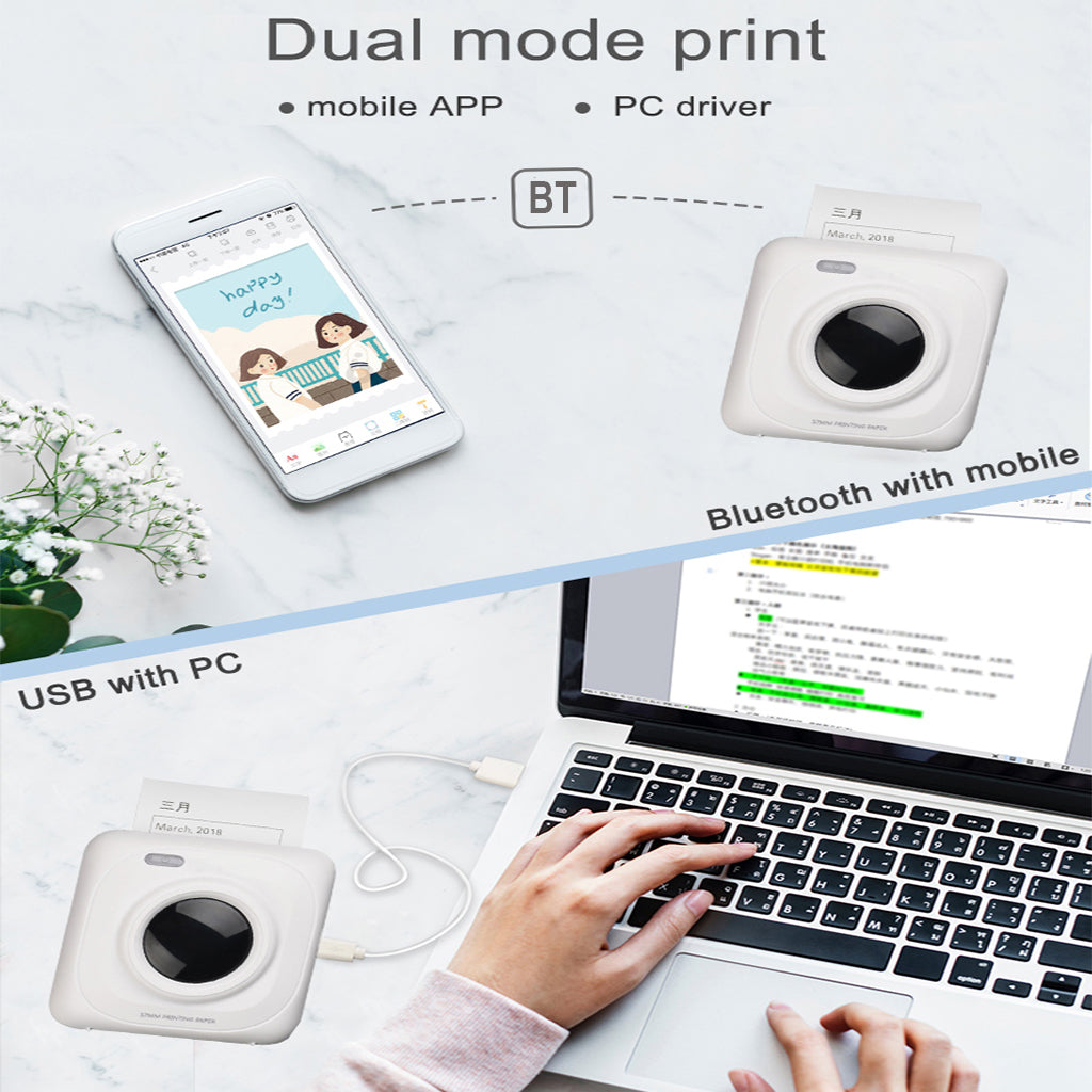 Pocket Portable Bluetooth Printer