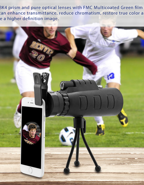 Load image into Gallery viewer, 10X HD Optical Monocular Telescope with Phone Clip
