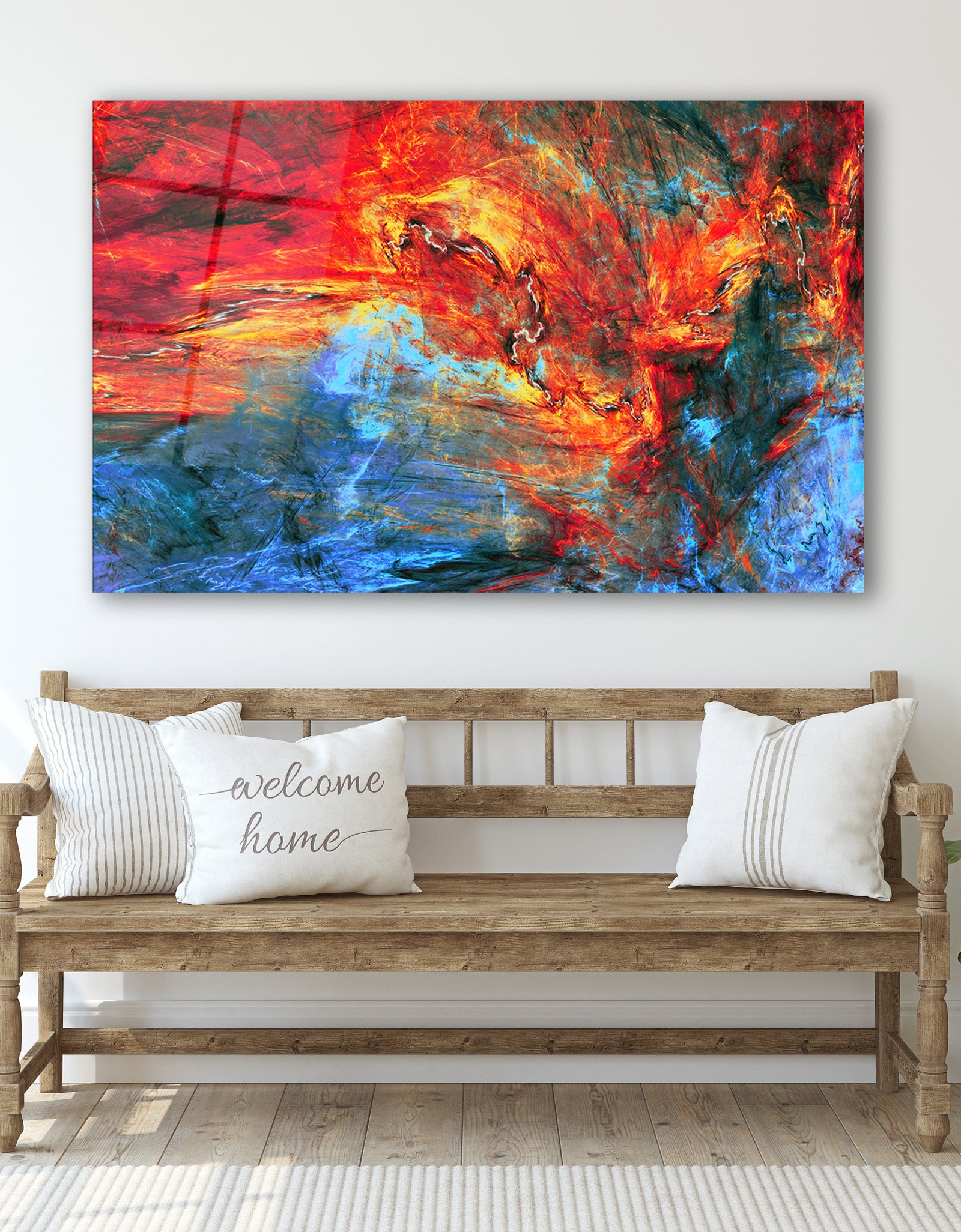 Large Abstract Glass Wall Art