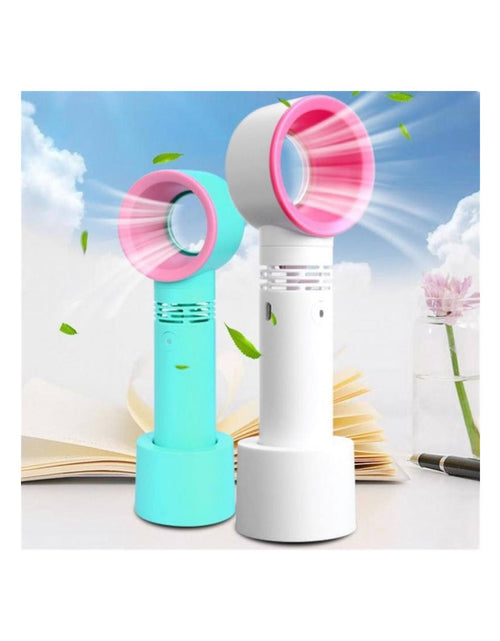 Load image into Gallery viewer, Rechargeable USB Bladeless Fan Portable Handheld Cooling Desk Mini Fan

