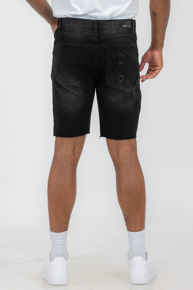 Designer Men's Distressed Denim Shorts