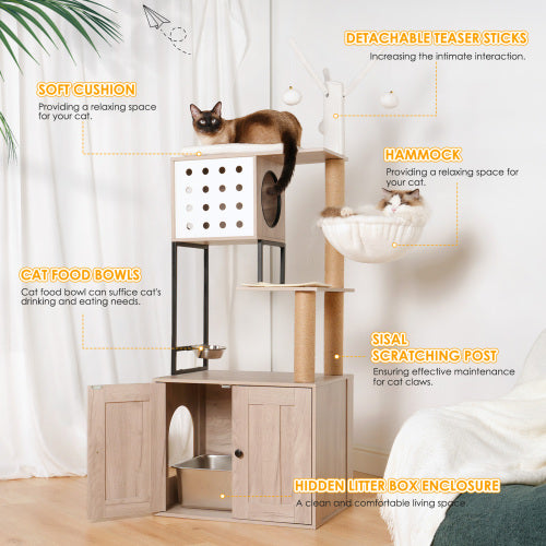 Load image into Gallery viewer, Cat Tree Tower for Indoor Cat
