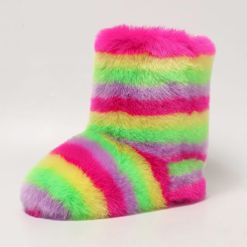 Arcadia Boots With The Fur Stripes