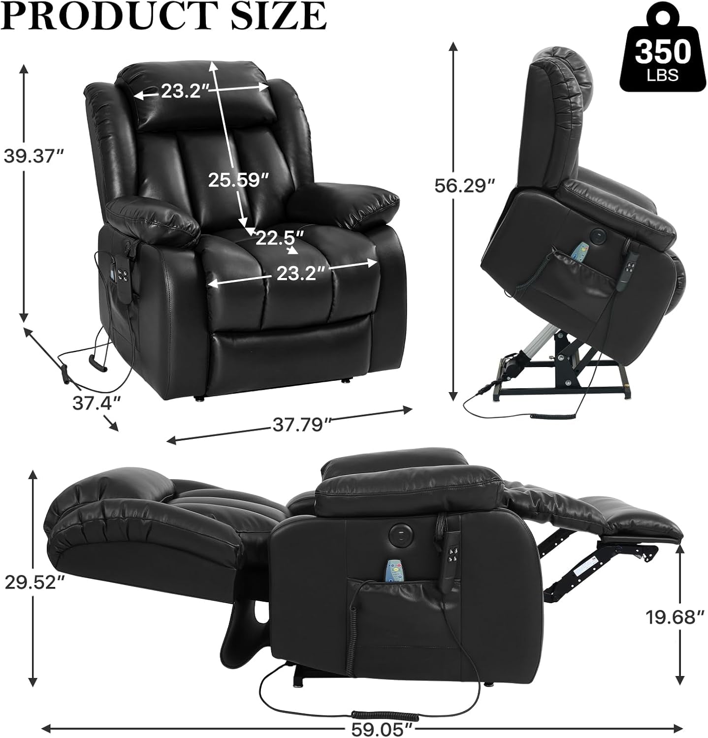 "Black Beauty" Luxury Leather Recliner Best Of The Class 2025!