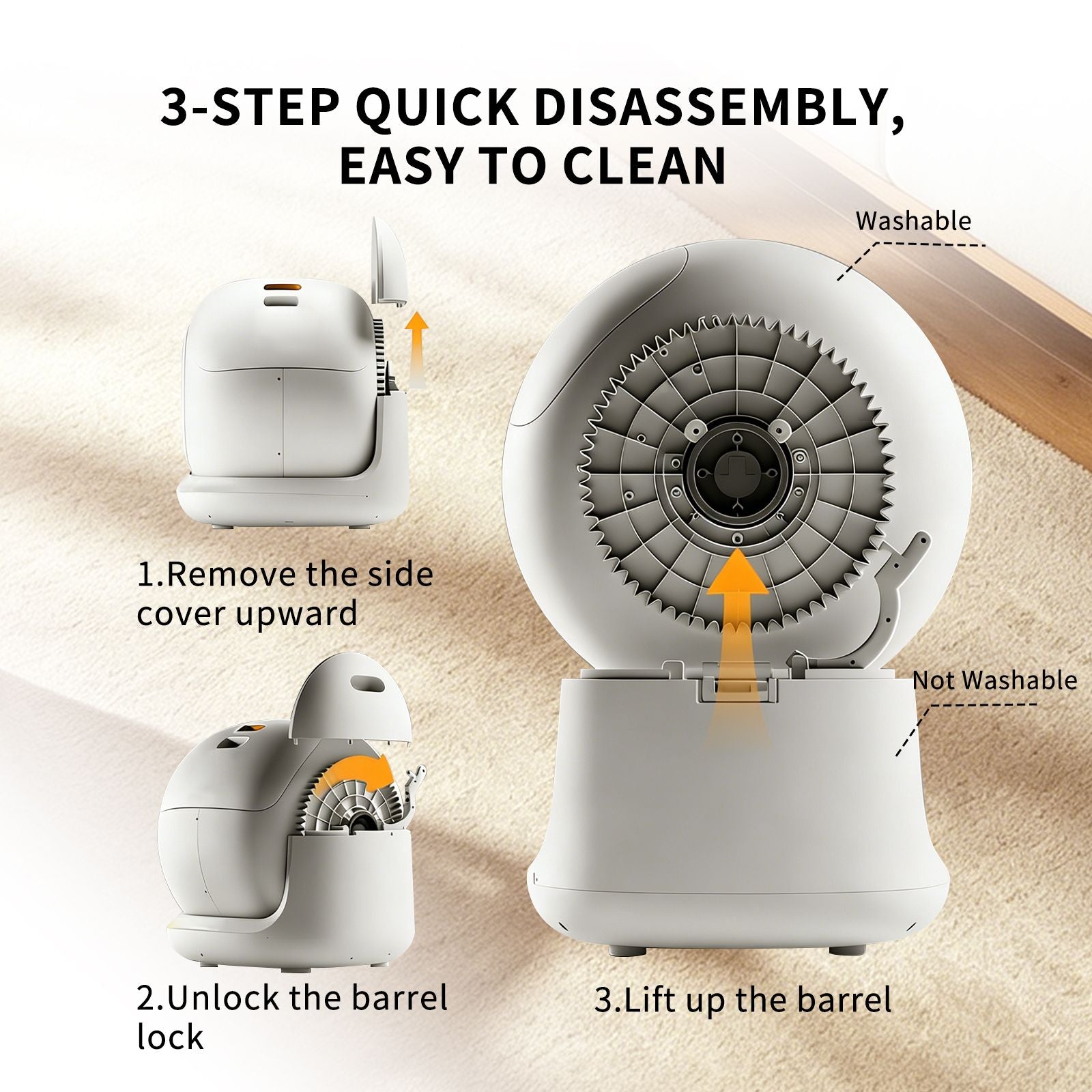 Premium Hygiene Self-Cleaning Cat Litter Box | Fully Enclosed Automatic, App Control,