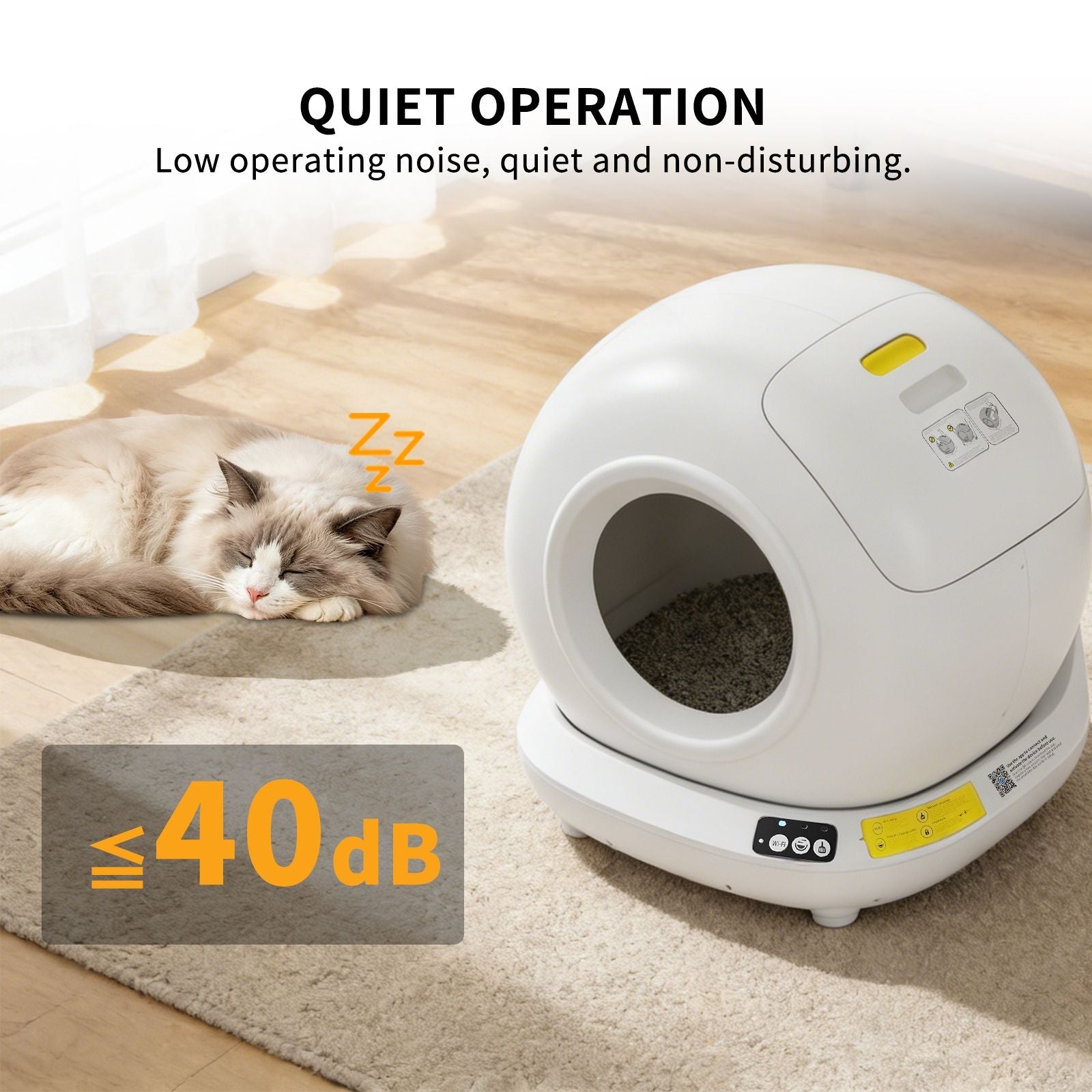 Premium Hygiene Self-Cleaning Cat Litter Box | Fully Enclosed Automatic, App Control,