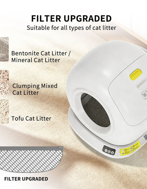 Load image into Gallery viewer, Premium Hygiene Self-Cleaning Cat Litter Box | Fully Enclosed Automatic, App Control,
