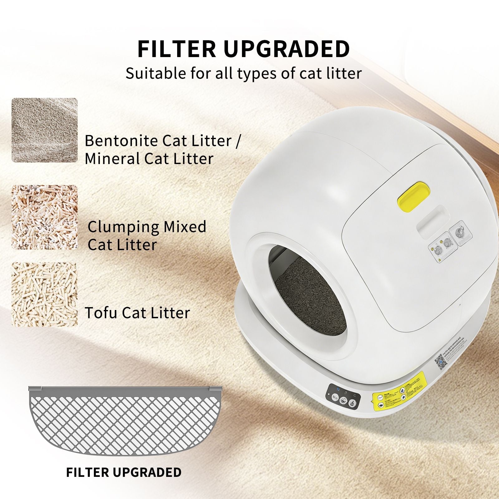 Premium Hygiene Self-Cleaning Cat Litter Box | Fully Enclosed Automatic, App Control,