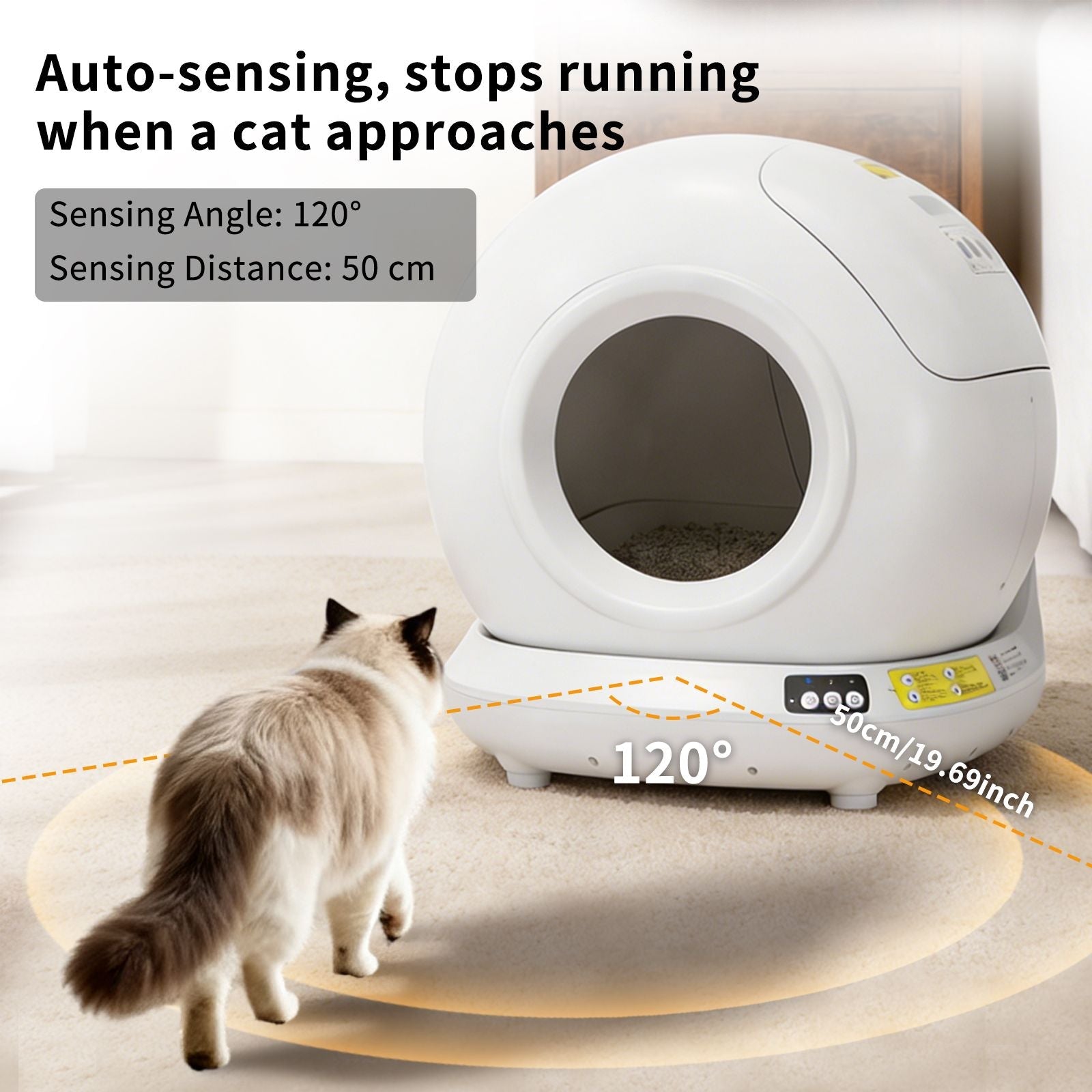 Premium Hygiene Self-Cleaning Cat Litter Box | Fully Enclosed Automatic, App Control,
