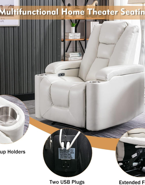 Load image into Gallery viewer, Power Recliner Captain Chair Leather
