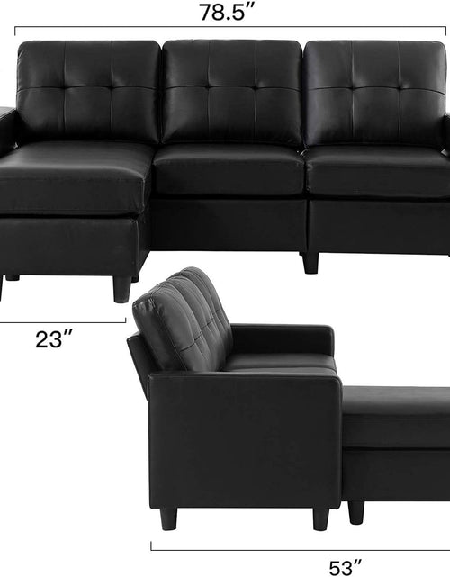 Load image into Gallery viewer, Italian Design Sectional Sofa Convertible L Shape
