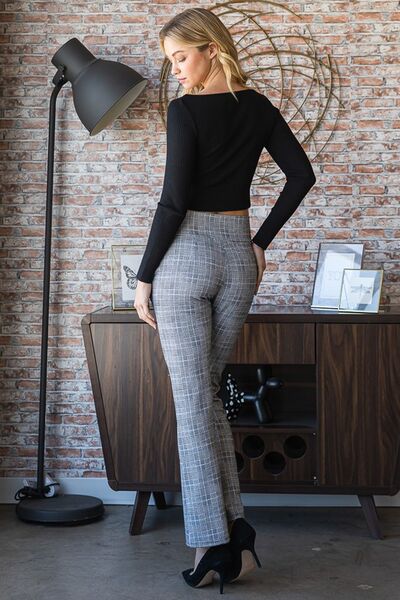 Arcadia Plaid Flare Pants