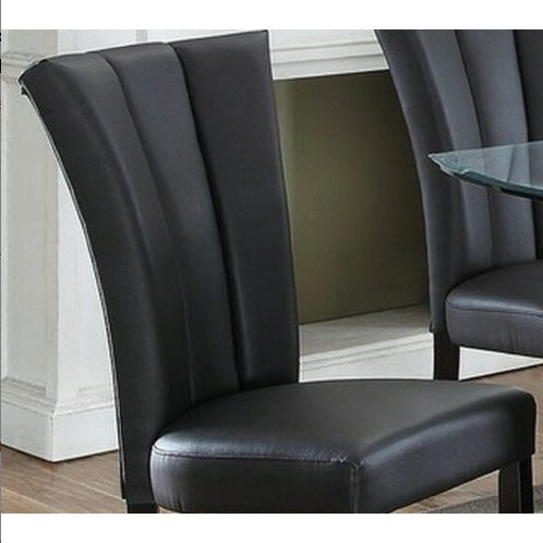 Load image into Gallery viewer, Fine Black Leather Chairs. Set Of 2pc Chairs Dining
