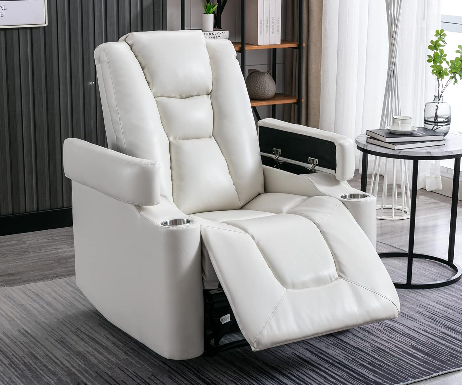 Power Recliner Captain Chair Leather