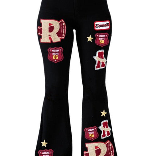 Chic Designer Cut Bell Bottom Jeans Inseam 32