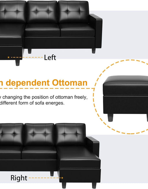 Load image into Gallery viewer, Italian Design Sectional Sofa Convertible L Shape
