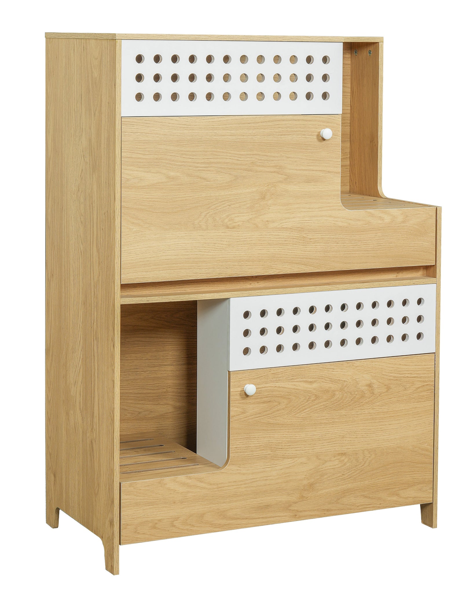 Modern 2-in-1 Cat Litter Box Enclosure Side Table – Hidden Cat House