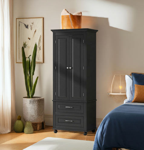 Arcadia Black Compartment Dresser