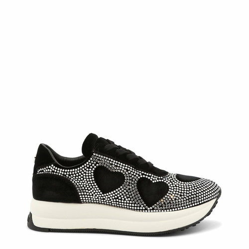 Authentic Moschino Rhinestone Heart Sneakers