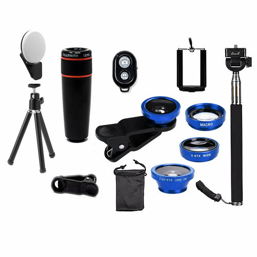 11 in 1 Smartphone Photography Selfie Bundle Camera Lens Kit