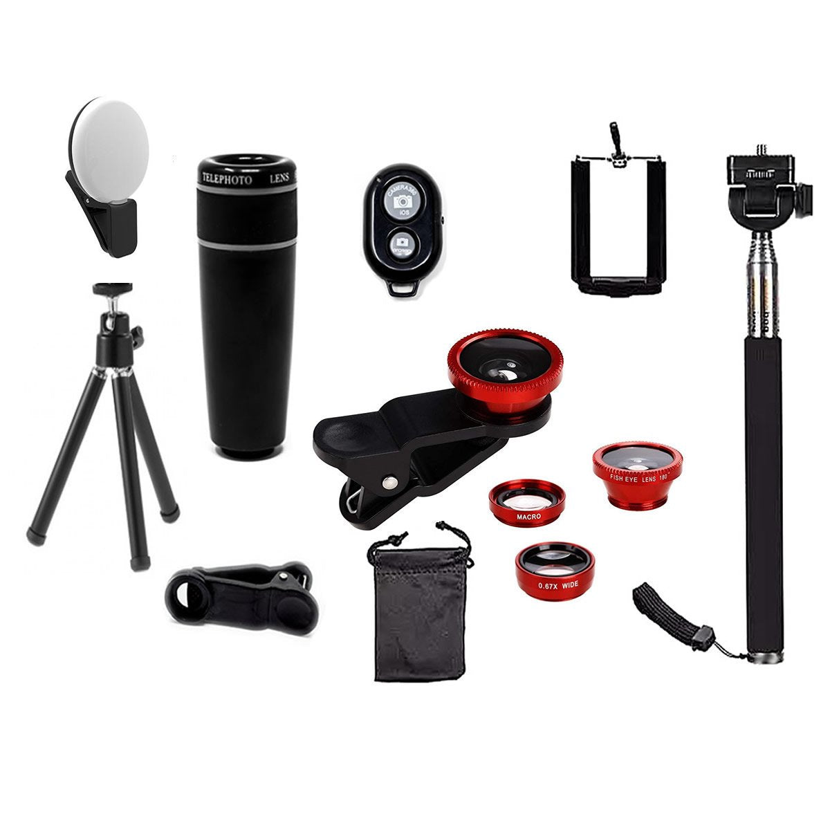 11 in 1 Smartphone Photography Selfie Bundle Camera Lens Kit