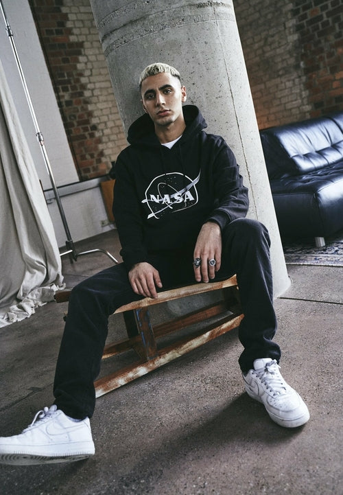 Imported NASA Black and White Insignia Hoodie