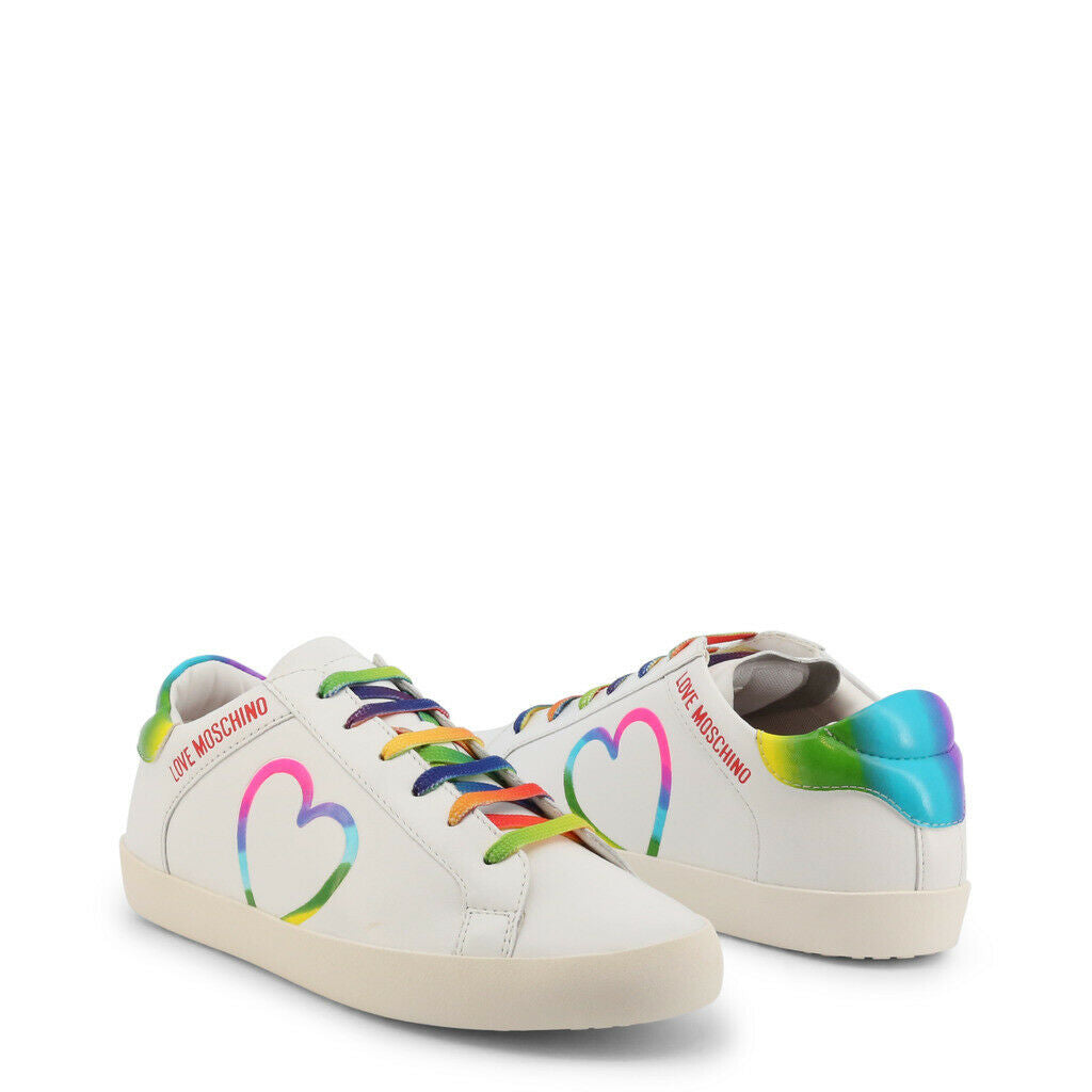 Italian Imported Rainbow Heart Sneakers