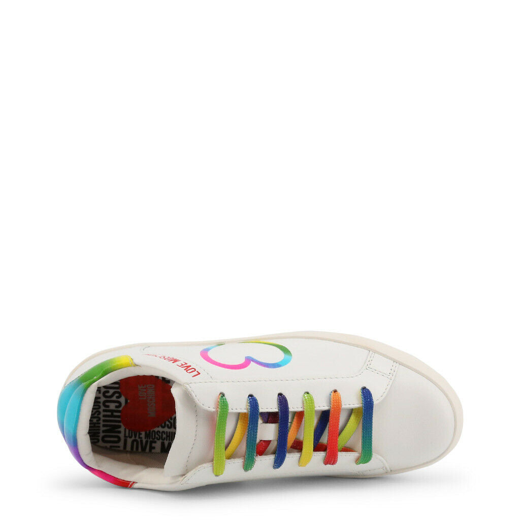 Italian Imported Rainbow Heart Sneakers