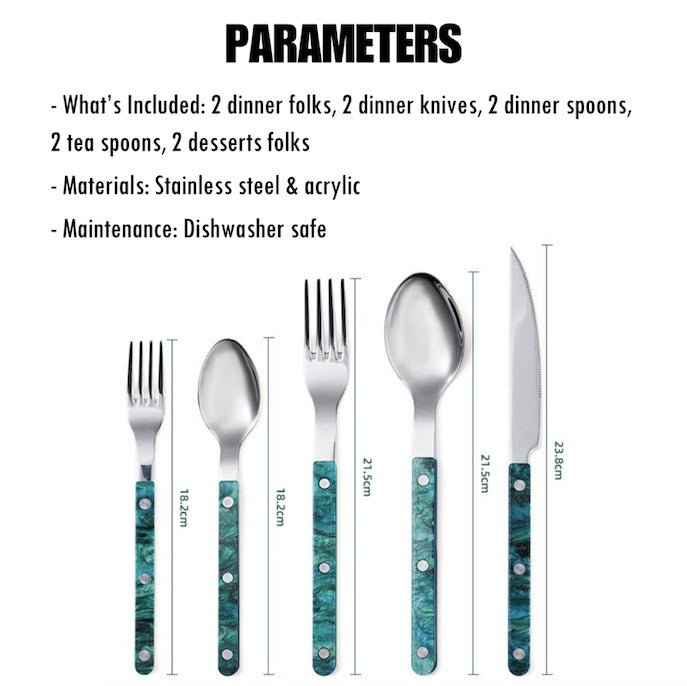 Modern Elegant Terra Flatware - Bistrot Style Cutlery