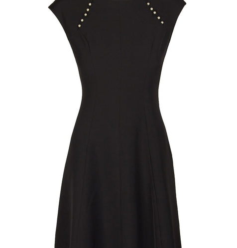 Black Designer Crepe Dress
